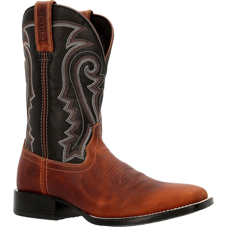Durango Men's Western Boot, 9 W, Leather, 11 in H, Inca Brown/Black DDB0339